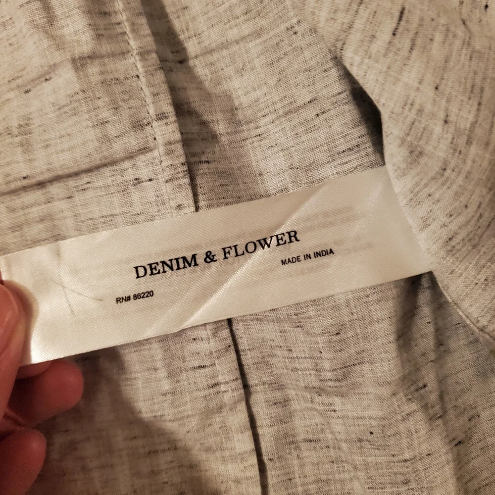 Denim and Flower Ricky Singh US XL Grey Buttondown Collared Dress Shirt - Picture 4 of 5